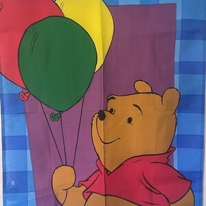 Disney Vintage 1997 Winnie the Pooh & Balloons Garden Flag